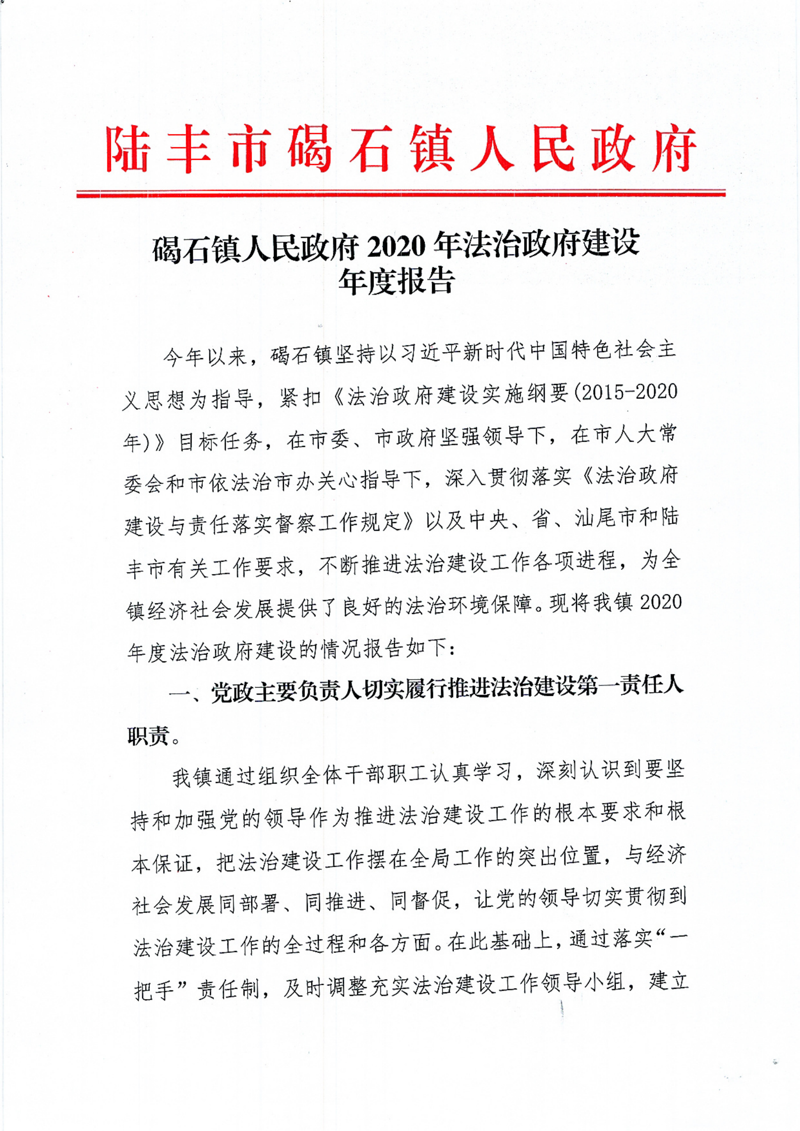 碣石鎮(zhèn)人民政府2020年法治政府建設(shè)年度報(bào)告_00.png